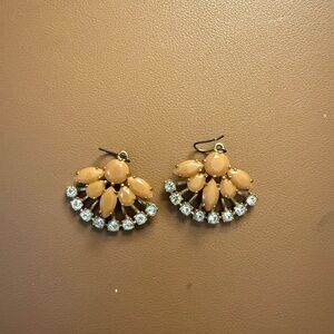 Elegant Gold and Cream Earrings